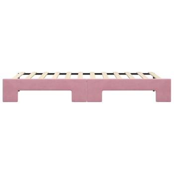 Tagesbett Ausziehbar Rosa 90x200 cm Samt