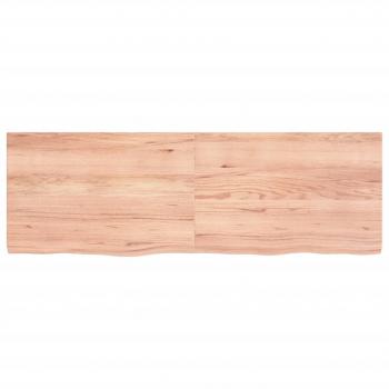 Tischplatte Hellbraun 120x40x(2-4)cm Massivholz Eiche Behandelt