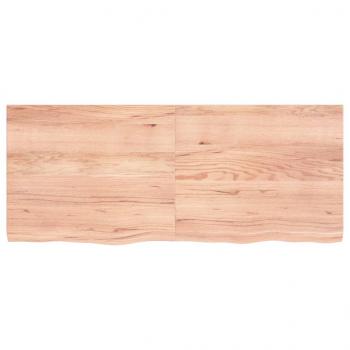Tischplatte Hellbraun 120x50x(2-4)cm Massivholz Eiche Behandelt