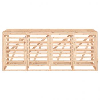 Mülltonnenbox für 4 Tonnen Massivholz Kiefer