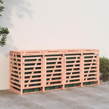 Mülltonnenbox für 4 Tonnen Massivholz Douglasie