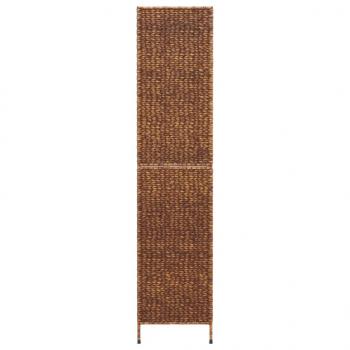 Paravent 4-tlg. Braun 163x180 cm Wasserhyazinthe