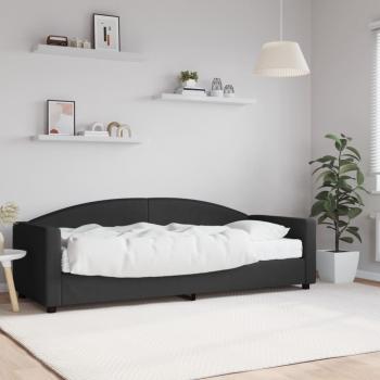 ARDEBO.de - Tagesbett mit Matratze Schwarz 80x200 cm Stoff