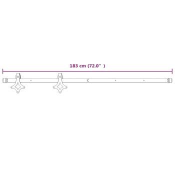 Schiebetürbeschlag 200 cm Stahl Weiß