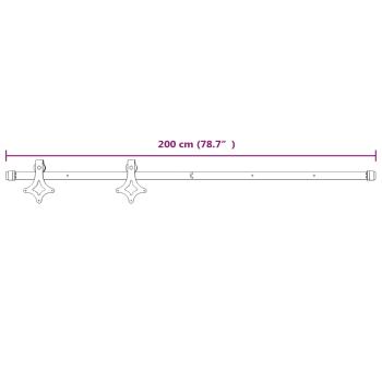 Schiebetürbeschlag 200 cm Stahl Weiß