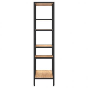Bücherregal 80x30x120 cm Stahl und Holzwerkstoff