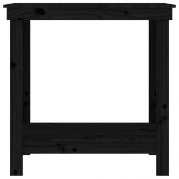 Werkbank Schwarz 80x50x80 cm Massivholz Kiefer