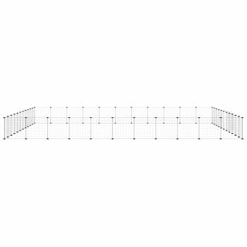44-tlg. Haustierkäfig mit Tür Schwarz 35x35 cm Stahl