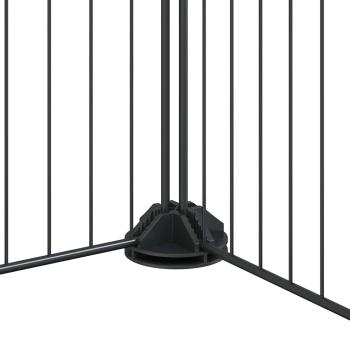 28-tlg. Haustierkäfig mit Tür Schwarz 35x35 cm Stahl