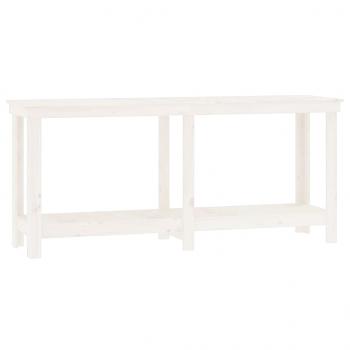 Werkbank Weiß 180x50x80 cm Massivholz Kiefer