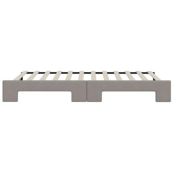 Tagesbett Ausziehbar Taupe 100x200 cm Stoff
