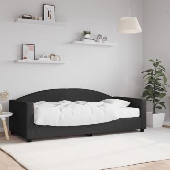 ARDEBO.de - Tagesbett mit Matratze Schwarz 90x190 cm Stoff
