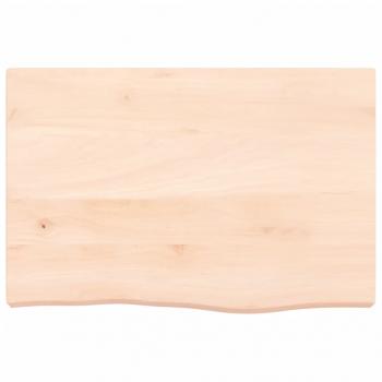Tischplatte 60x40x(2-6) cm Massivholz Eiche Unbehandelt