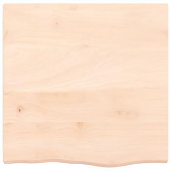 Tischplatte 60x60x(2-4) cm Massivholz Eiche Unbehandelt