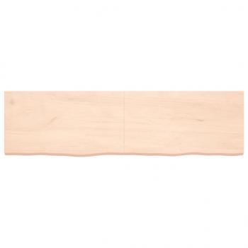Tischplatte 180x50x(2-4) cm Massivholz Eiche Unbehandelt