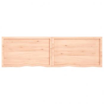 Tischplatte 200x60x(2-4) cm Massivholz Eiche Unbehandelt