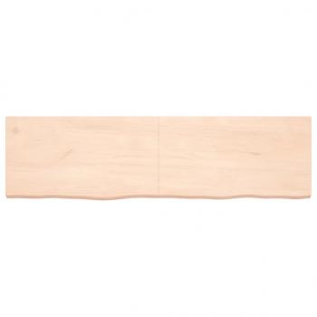 Tischplatte 180x50x(2-6) cm Massivholz Eiche Unbehandelt