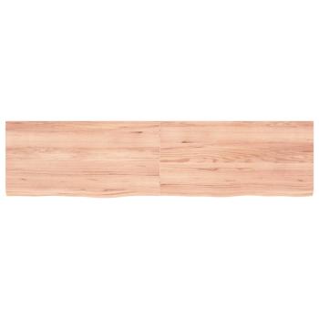 ARDEBO.de - Tischplatte Hellbraun 160x40x(2-4)cm Massivholz Eiche Behandelt