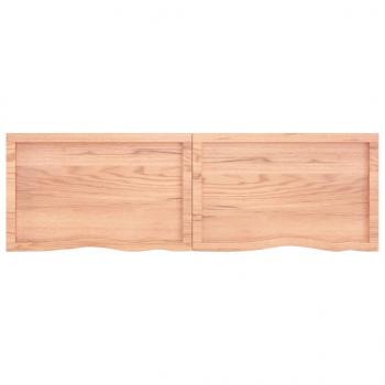 Tischplatte Hellbraun 160x50x(2-6)cm Massivholz Eiche Behandelt