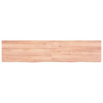 Tischplatte Hellbraun 180x40x(2-6)cm Massivholz Eiche Behandelt