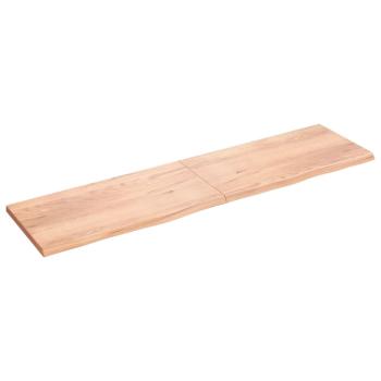 ARDEBO.de - Tischplatte Hellbraun 200x50x(2-4)cm Massivholz Eiche Behandelt