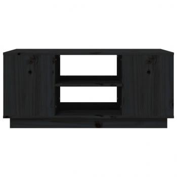 Couchtisch Schwarz 90x49x40,5 cm Massivholz Kiefer