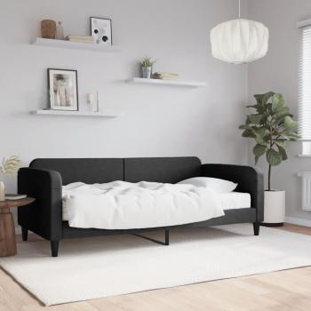 ARDEBO.de - Tagesbett mit Matratze Schwarz 90x200 cm Stoff