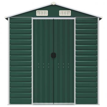 Gerätehaus Grün 191x810x198 cm Verzinkter Stahl