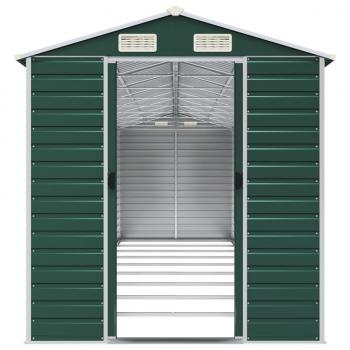 Gerätehaus Grün 191x810x198 cm Verzinkter Stahl