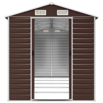 Gerätehaus Braun 191x470x198 cm Verzinkter Stahl