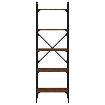 Bücherregal 5 Fächer Braun Eiche 56x31,5x174 cm Holzwerkstoff