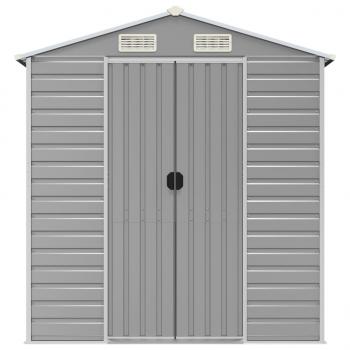 Gerätehaus Hellgrau 191x640x198 cm Verzinkter Stahl