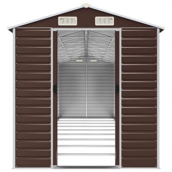 Gerätehaus Braun 191x810x198 cm Verzinkter Stahl