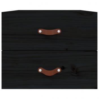 Wand-Nachttische 2 Stk. Schwarz 50x36x40 cm