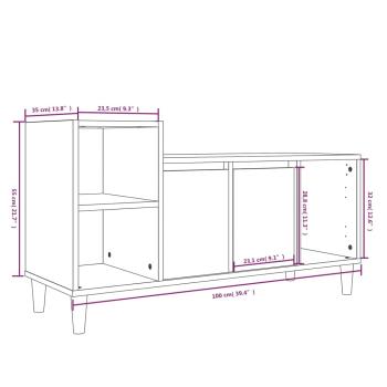 ARDEBO.de - TV-Schrank Braun Eichen-Optik 100x35x55 cm Holzwerkstoff