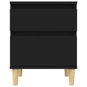 Nachttische 2 Stk. Schwarz 40x35x50 cm