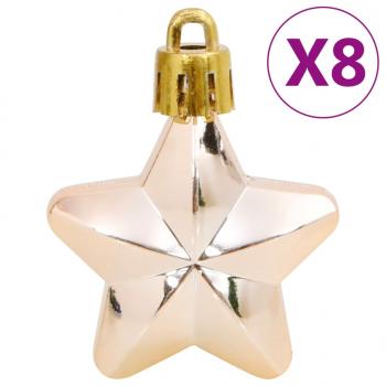 111-tlg. Weihnachtskugel-Set Rosegold Polystyrol