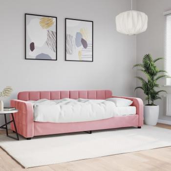 ARDEBO.de - Tagesbett mit Matratze Rosa 80x200 cm Samt