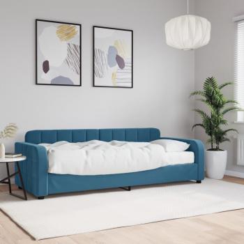 ARDEBO.de - Tagesbett mit Matratze Blau 80x200 cm Samt