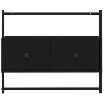 TV-Wandschrank Schwarz 60,5x30x51 cm Holzwerkstoff