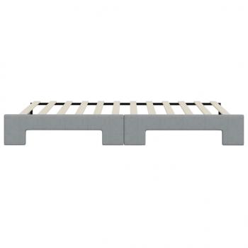 Tagesbett Ausziehbar Hellgrau 80x200 cm Stoff