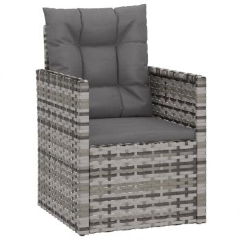 ARDEBO.de - 4-tlg. Garten-Lounge-Set mit Kissen Poly Rattan Grau