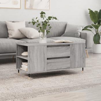 ARDEBO.de - Couchtisch Grau Sonoma 102x44,5x50 cm Holzwerkstoff