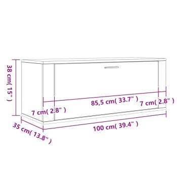 Wand-Schuhschrank Sonoma-Eiche 100x35x38 cm Holzwerkstoff