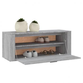 Wand-Schuhschrank Grau Sonoma 100x35x38 cm Holzwerkstoff