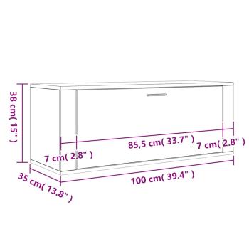 Wand-Schuhschrank Grau Sonoma 100x35x38 cm Holzwerkstoff