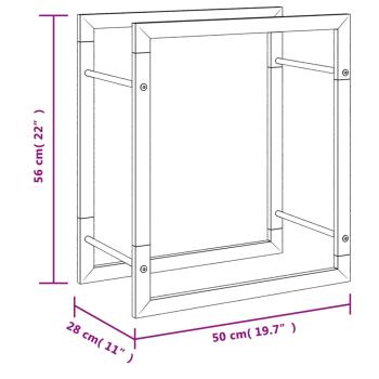 Brennholzregal 50x28x56 cm Edelstahl