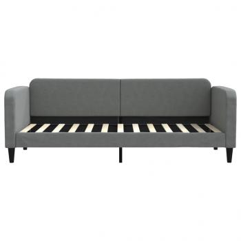 Tagesbett Ausziehbar Dunkelgrau 80x200 cm Stoff