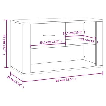 ARDEBO.de - Schuhschrank Sonoma-Eiche 80x35x45 cm Holzwerkstoff