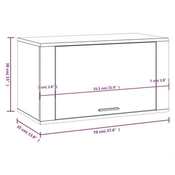 Wand-Schuhschrank Sonoma-Eiche 70x35x38 cm Holzwerkstoff